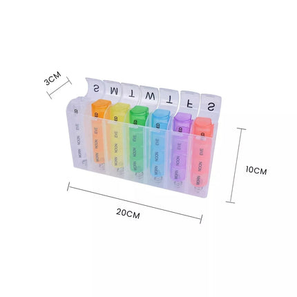 2Pcs Pill Box 7 Day Medicine Tablet Dispenser Organiser Weekly Storage Case Container