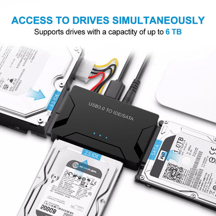 USB 3.0 to 3.5" 2.5''SATA IDE Hard Drive External Adapter Cable Kit Converter