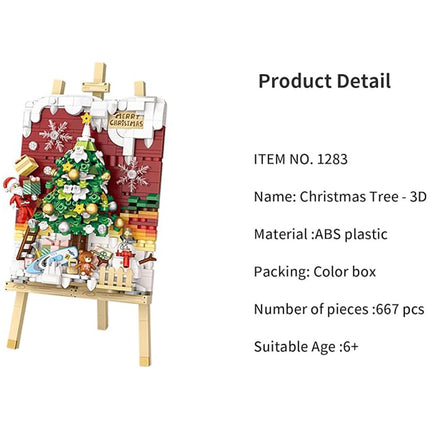 LOZ Christmas Tree Painting Frame Mini Bricks Building Toy Kids Gift Decor AU