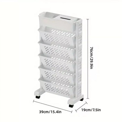 Home Removable Bookshelf Organizer Storage Shelf Beside Desk Adjustable Rack