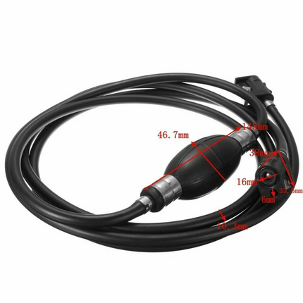 2.1M Fuel Line Gas Hose Primer Bulb Outboard Motor Tank Connector For Yamaha