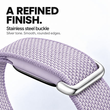 For Google Fitbit Air Performance Loop Band Recycled Polyester Adjustable Strap Light Purple