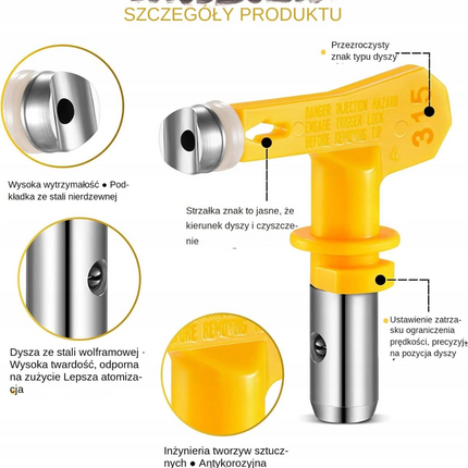 Airless Spray Gun Tip Nozzle for Wall Ceiling Furniture Fence 215/311/317/517