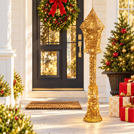 LED Christmas Floor Lamp Lantern Light Indoor Outdoor Holiday Decor for Home Garden 75/150cm