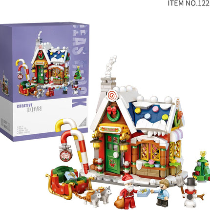LOZ Christmas House Building Blocks Set Model Kit Home Decor Gift Kids Adults
