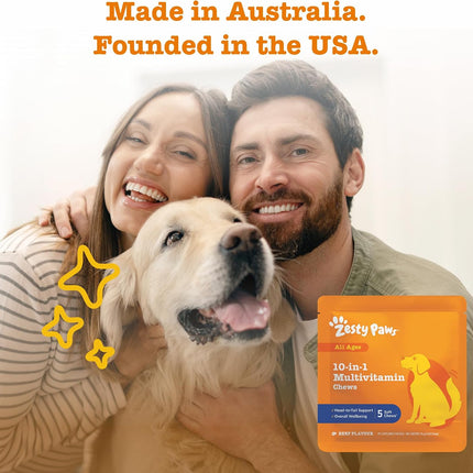 Zesty Paws Dog Multivitamin Travel Pack 5 Chews Joint Gut Skin Beef Formula
