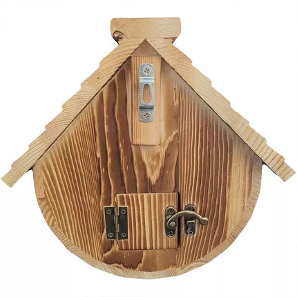 Rustic Wooden Birdhouse for Outdoor Gardens Durable Weather-Resistant Design