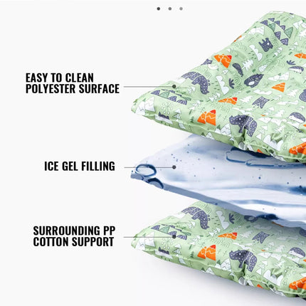Pet Cool Gel Mat Dog Cat Bed Non-toxic Cooling Dog Summer Pad  Fast Pad (Green)