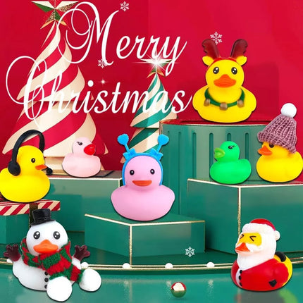 Rubber Duck Christmas Advent Calendar Xmas Countdown 24 Days Bath Toys Gift