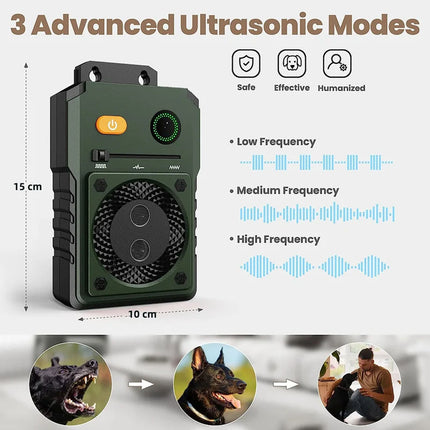 Outdoor Anti Bark Device Ultrasonic Dog Barking Control Stop Repeller Trainer