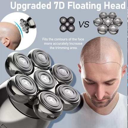 7 Head Razor Electric Shaver Bald Beard Hair Skull Trimmer Beard Remover Gift