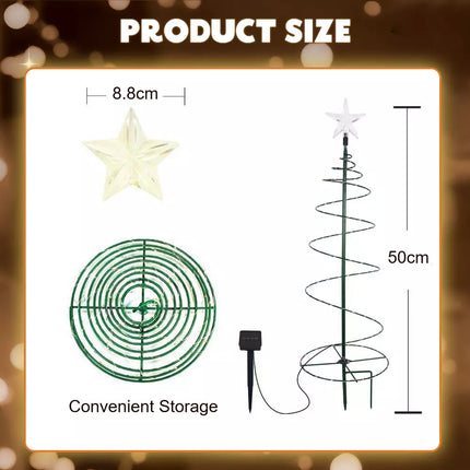 Spiral LED Light Tree Christmas Outdoor Xmas Decor Waterproof Garden 50CM Multicoloured