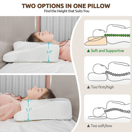 Orthopedic Memory Foam Pillow Neck Shoulder Support Cushion Pillows Pain Relief