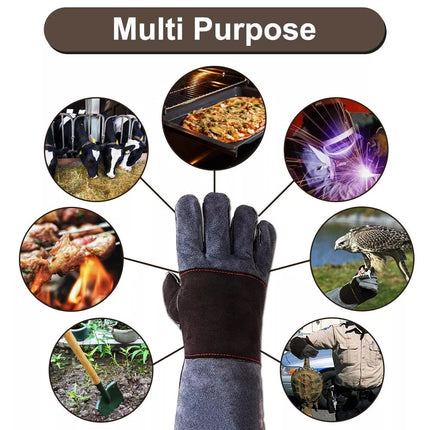 Handling Anti Bite Gloves Training Snake Cat Dog Pet Leather Safety Protective