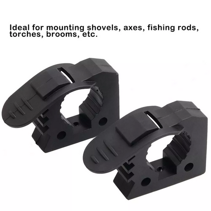 4PCS QuickFist Rubber Clamps – Shovel Axe Holder – 1 /2 Pair 25-40mm Diameter