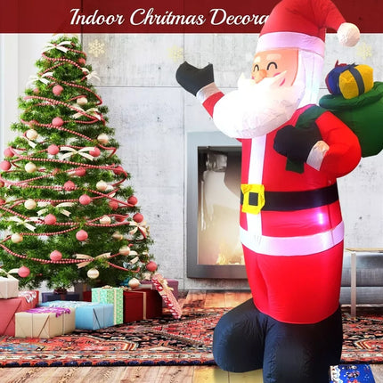 6.6ft Inflatable Santa Claus with LED Lighting Indoor Outdoor Christmas Party