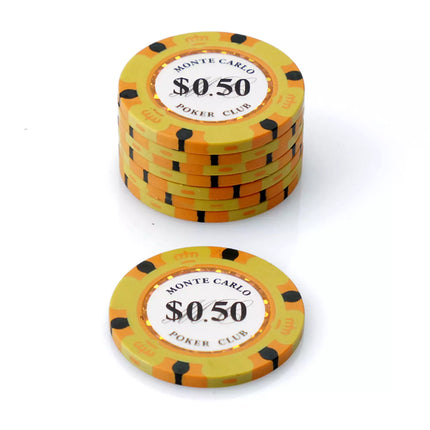 500 Chips Poker Set Case 14g Chips 100% Plastic Playing Cards