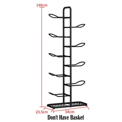 Ball  Rack Basketball Holder Garage Sports Organizer 9-Ball Display Stand