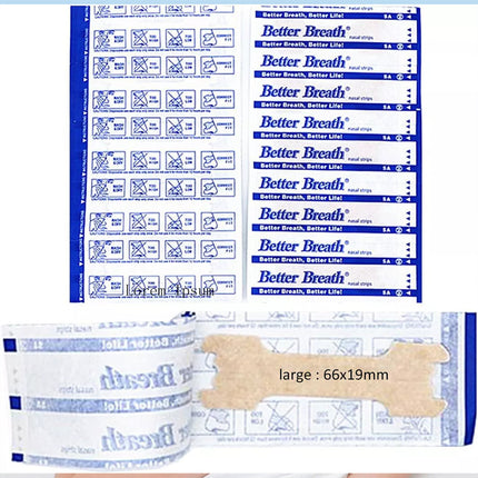 100pc Nasal Strips Stop Snoring Help Breathe Better Easy Right Anti Snore Nose Strips Large