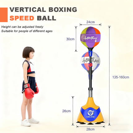 Without Weight Plate Adjustable Height Boxing Punching Bag Speed Training Relief Fitness
