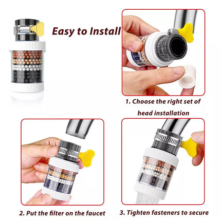 5 X Home Cartridge Faucet Tap Water Carbon Clean Purifier Filter Kitchen Tool