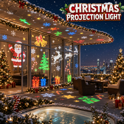 12 in 1 Christmas Laser Projector Light IP65 12 Modes Outdoor Xmas Garden Decor