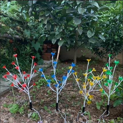 4 Pieces 80 LED Multi-Colored Cherry Blossom Solar Mini Tree Garden Lights