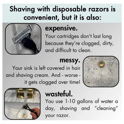Efficiently Razor Rinser Cleaner Save Water Shaver Rinse Stand for Men
