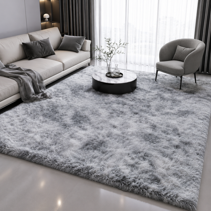 Light Grey 100cm x 160cm Soft Plush Floor Carpet Rug Mat Living Room Bedroom