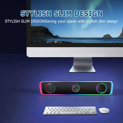 USB Wired PC Speakers Computer Stereo Speaker USB Powered for Desktop PC Laptop