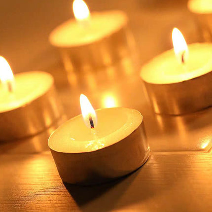 Bulk Tealight Candles 10-1000pcs Long Burning Unscented Tea Lights for Party Wed Red-4 Hours