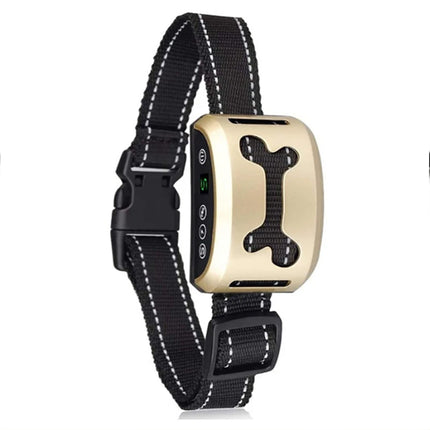 Dog Bark Collar Rechargeable Smart Anti Barking Training Collar for Dogs Gold