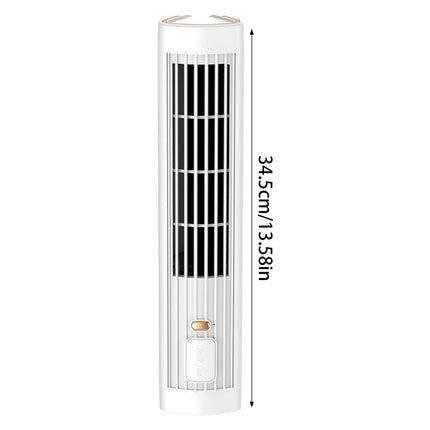 Portable Cooling Ace with 3 Speeds Air Conditioner Fans Tower Fan Desk Quiet White