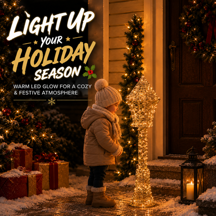 75cm Christmas LED Floor Lamp Warm White Lantern Holiday Decor Indoor Outdoor