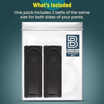 4X BeltBro Titan No Buckle Elastic Belt For Men-Fits 1.5 Inch Belt Loops Comfort