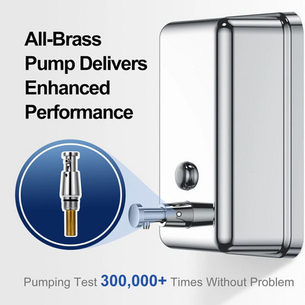 Soap Dispenser Wall Mount Stainless Steel Manual Liquid Pump 1000ML