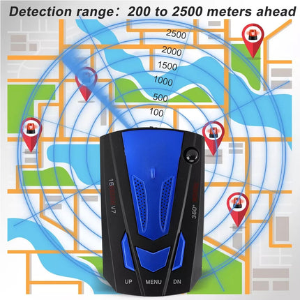 360° Car Speed Laser Radar Detectors GPS Camera Voice Alert Anti Police Warning