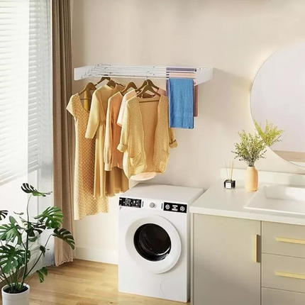 80CM Foldable Clothes Drying Rack Wall Mounted Clothes Drying Rack Holds 40lbs H