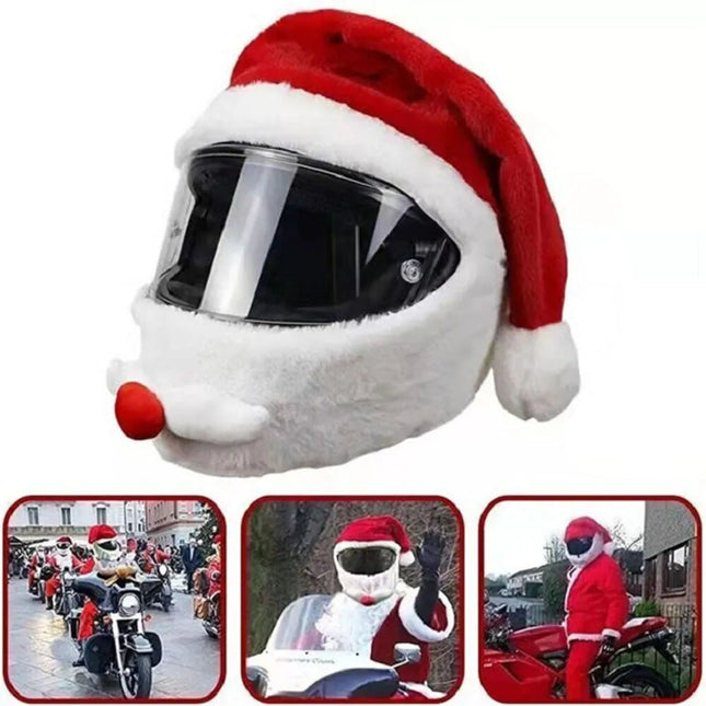 Christmas Helmet Cover Santa Claus hat For Motorcycle Motorbike Helmet Case