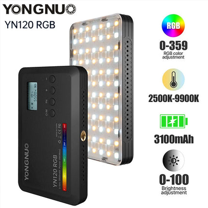 RGB LED Video Light 2500K-9900K Photography Light 3000mAh Studio