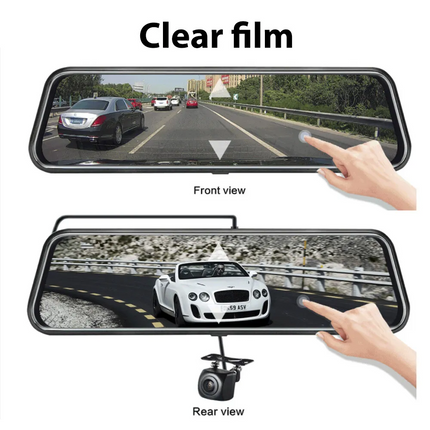 10" 1080P Mirror Car Dash Camera Front and Rear Night Vision Reverse Parking Kit