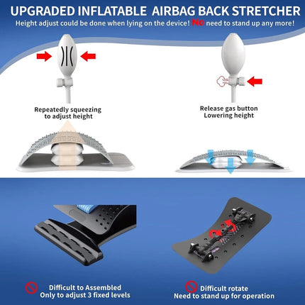 Back Support Stretcher Extender Posture Massager Chiro Lumbar Pain Relief