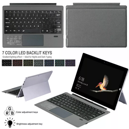 Touchpad Bluetooth Keyboard Backlit Wireless For Microsoft Surface Pro 3/4/5/6/7