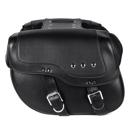 Universal Motorcycle Luggage Saddle Bags Storage Bag Side Tool Bag PU Leather