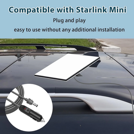 5M For Starlink Mini DC Power Cable Direct to Cigarette 12V-24V Adapter Plug & Play