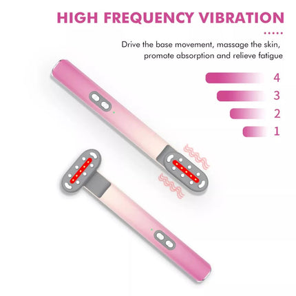 4-in1 Facial Wand LED Red Light Therapy Massage for Skin Care and Anti-Aging