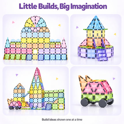 102 Pcs Diamond Magnetic Tiles Castle Building Set Construction Christmas Gift