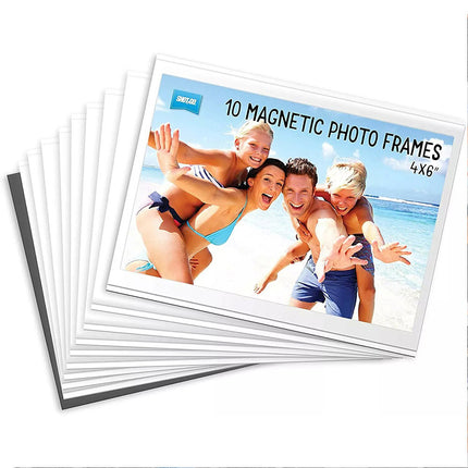 10 Pack Shot2Go Magnetic Picture Photo Fridge Frames (Holds a 6x4 inch photo)