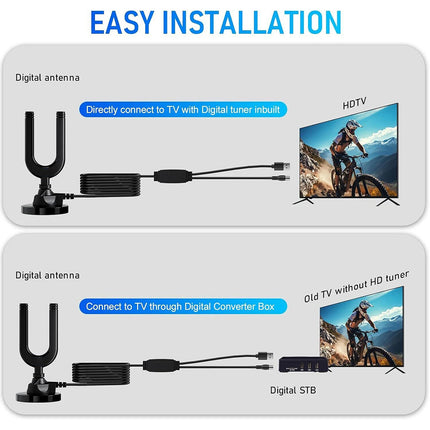 Rewave Antena Rewave TV Antenna Signal Booster Amplified Hd Digital TV Antenna