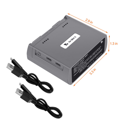 Two Way Charging Hub Drone Battery USB Charger For DJI Mini 2 / Mini SE Grrey